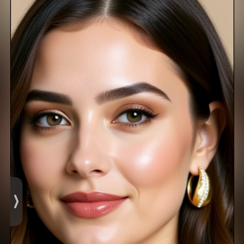 Anthropologie Gold Crystal-Embellished Earrings